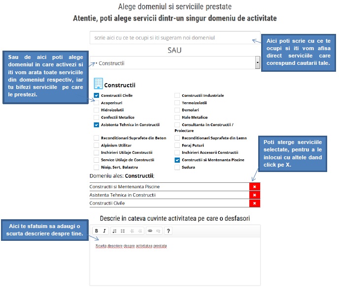 Exemplu adauga servicii